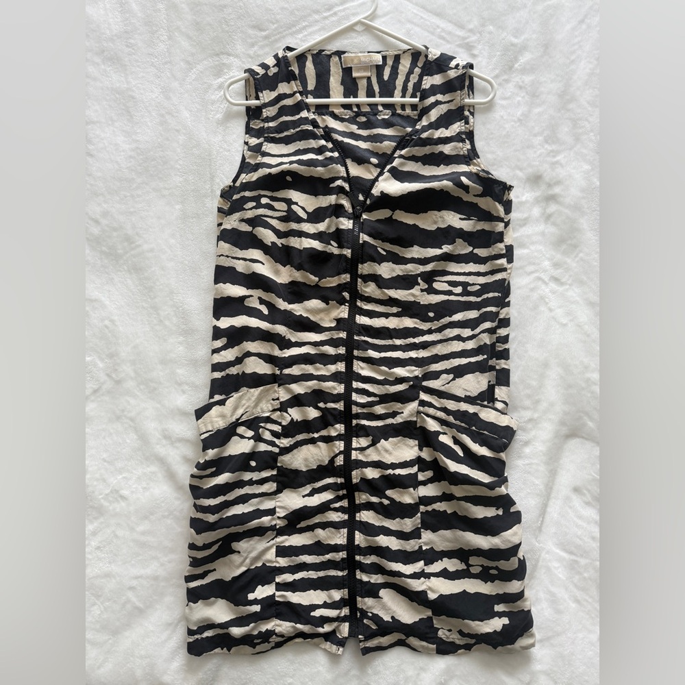 Michael Kors Zebra Print Sleeveless Dress
